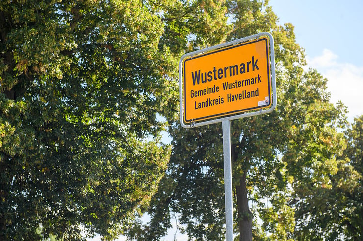 Wustermark Havelland Ortsschild